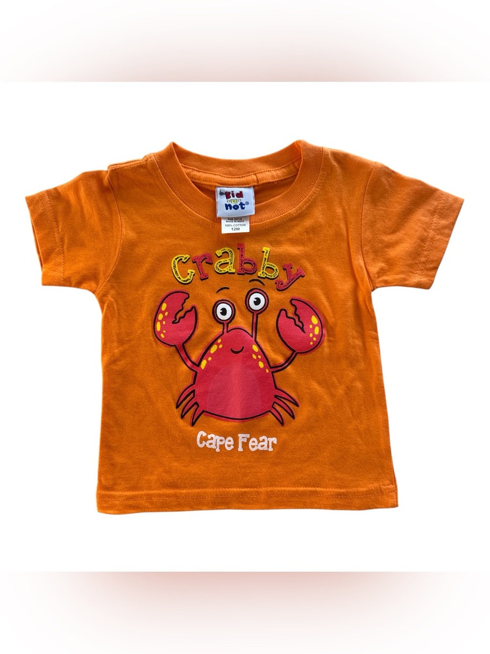 ‘Crabby’ Cape Fear Orange Kids Graphic Tee 12 Months Souvenir